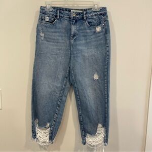 Miss Sixty Size 26 Distressed Denim Cutoff Raw Hem Jeans High Quality